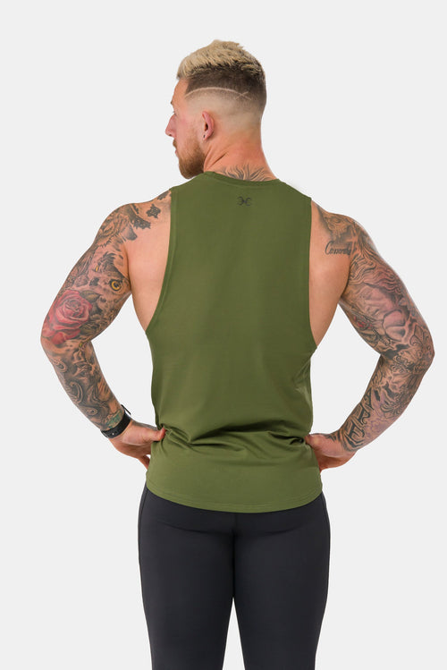 STING Mens Titan Muscle Singlet Khaki