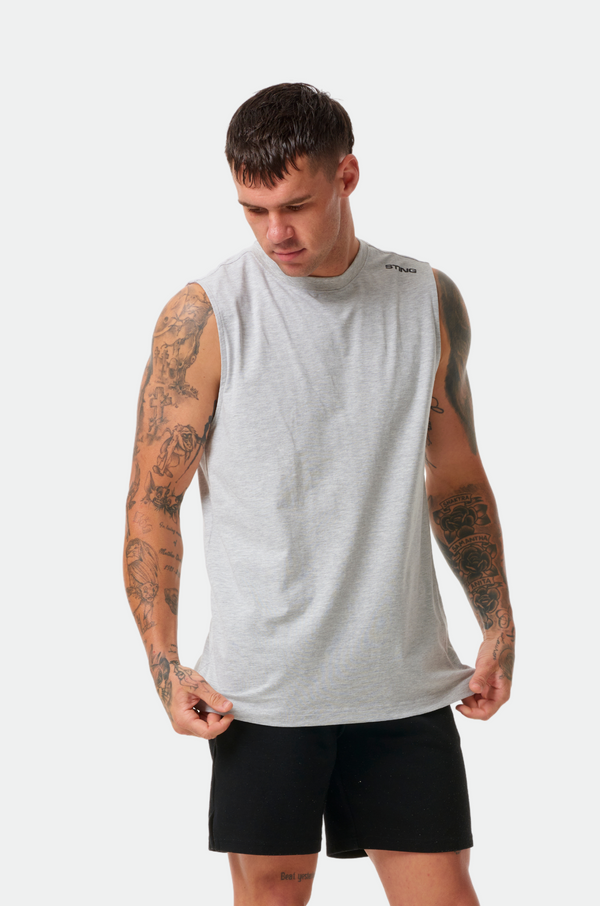 Grey Mens Vision Boxing Singlet