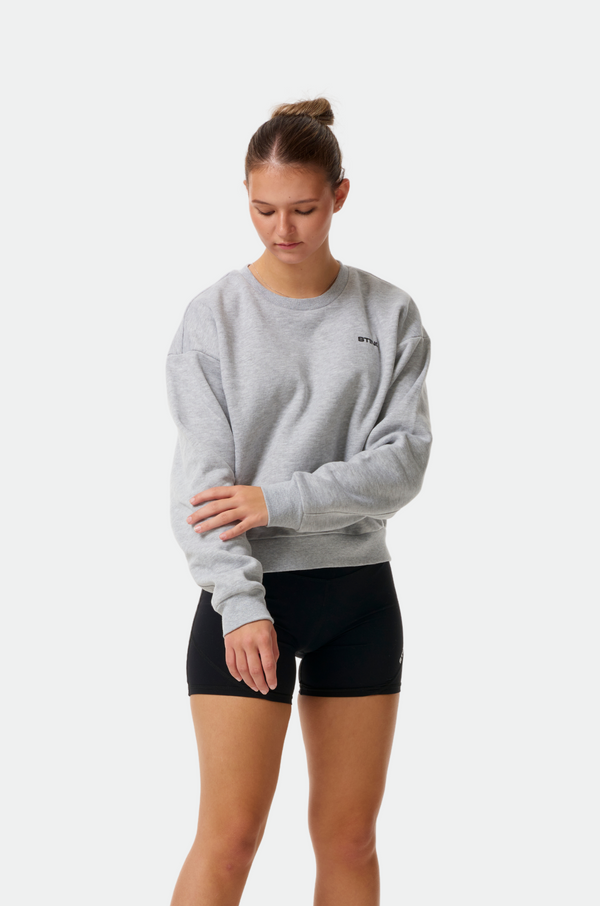 Grey Womens Vision Boxing Crop Crew