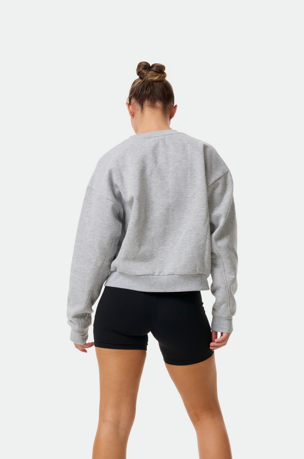 Grey Womens Vision Boxing Crop Crew