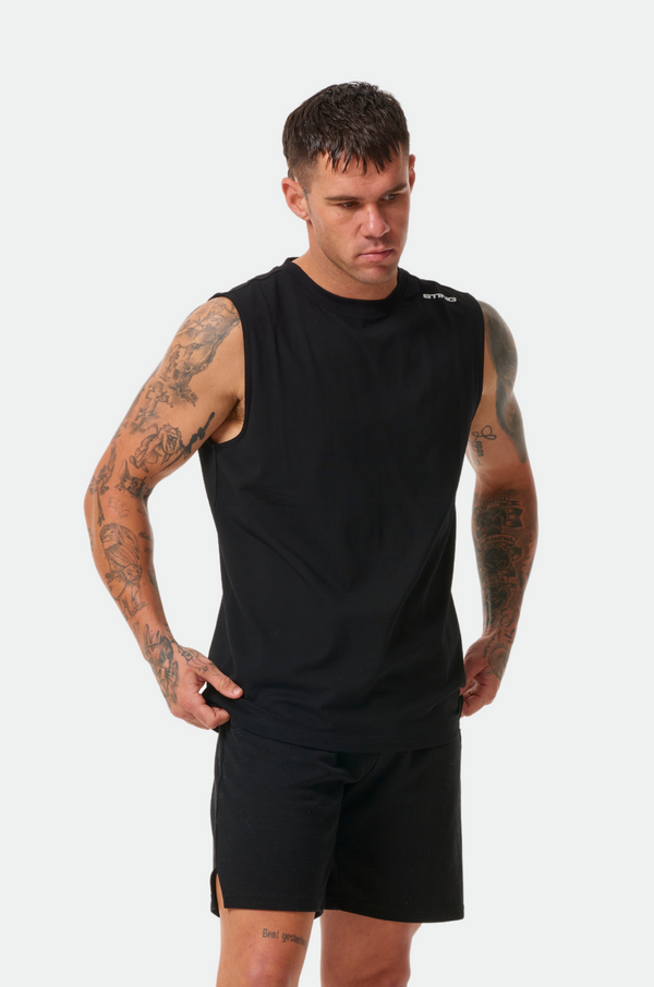 Black Mens Vision Boxing Singlet