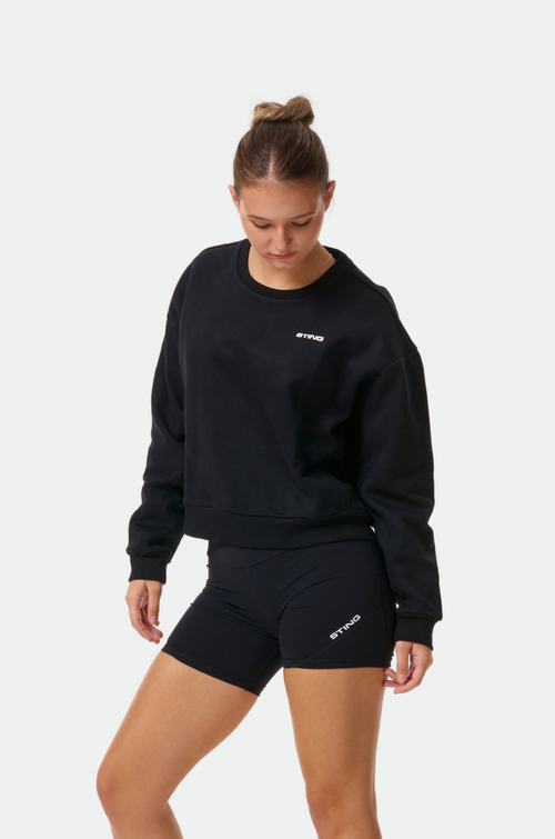 Black Womens Vision Boxing Crop Crew