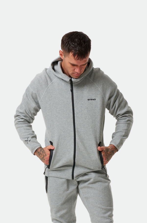 Grey Mens Vision Boxing Tech Hoodie