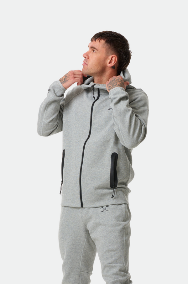 Grey Mens Vision Boxing Tech Hoodie