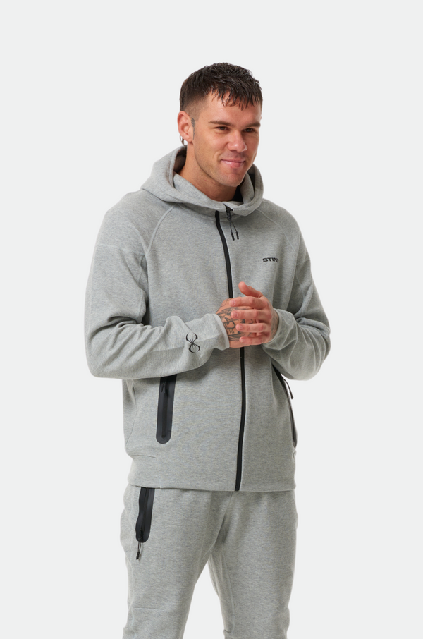 Grey Mens Vision Boxing Tech Hoodie