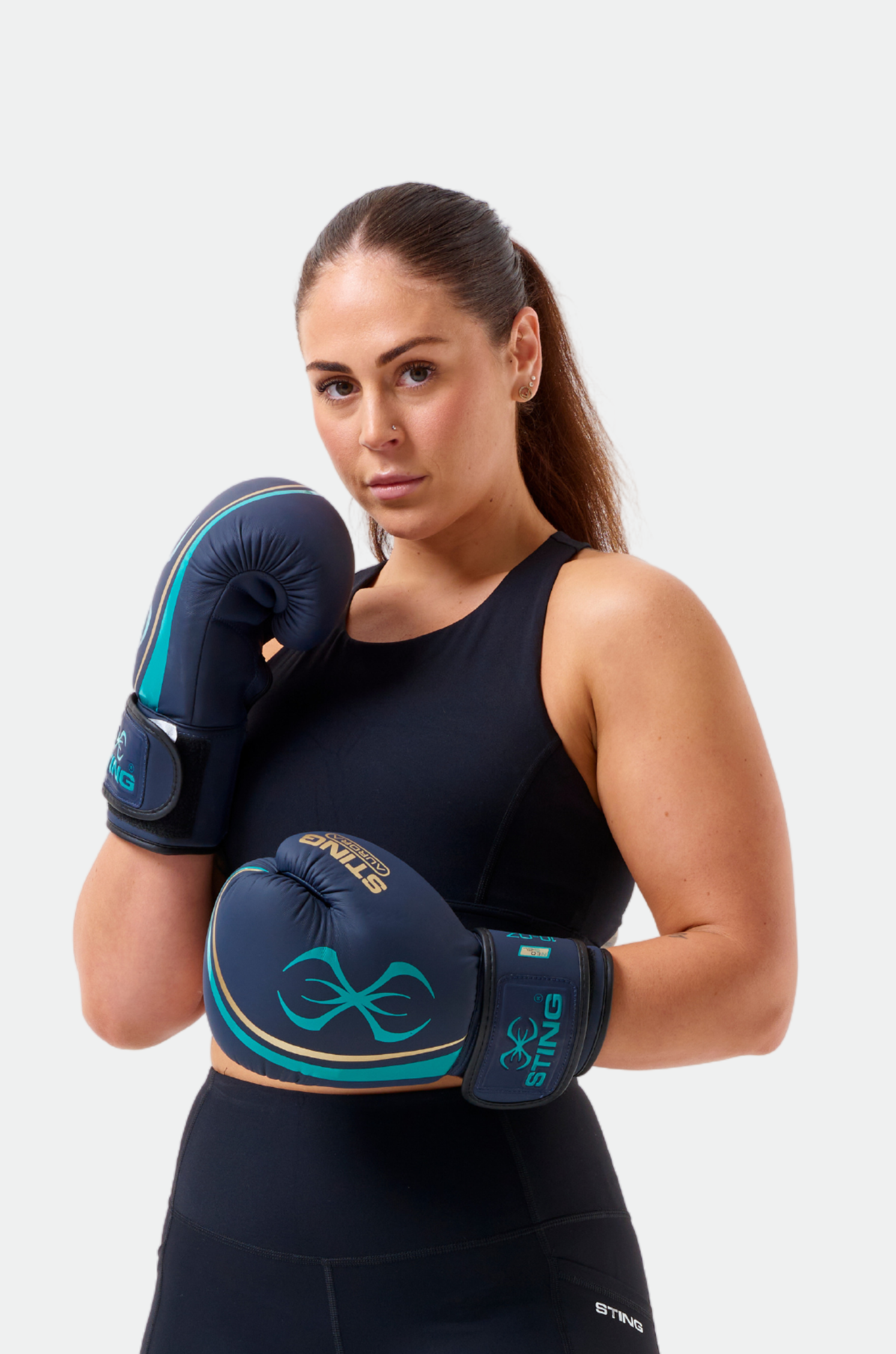 STING Aurora Women's Boxing Gloves-Navy/Gold – STING Australiaᵀᴹ