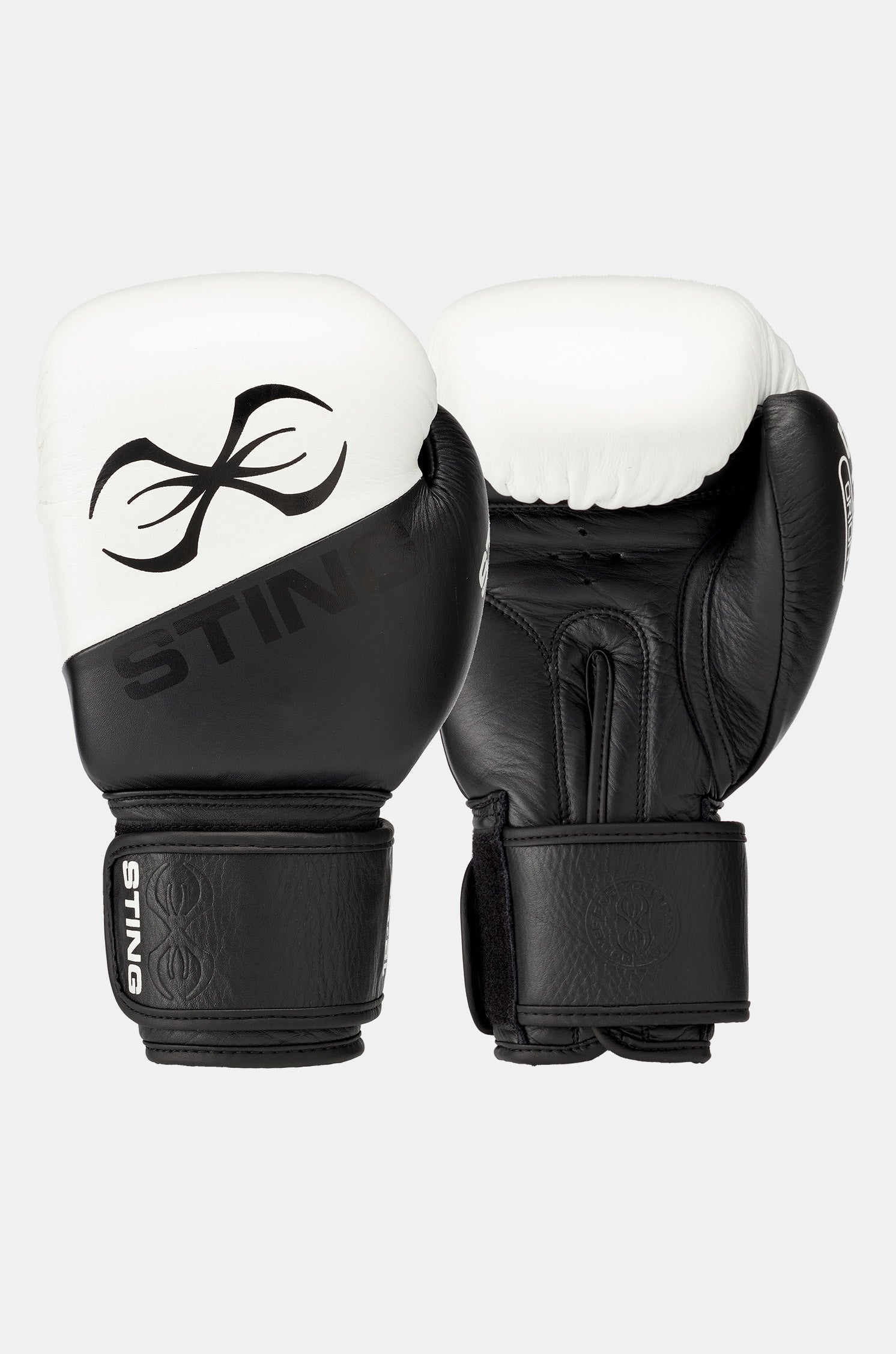 STING Orion Boxing Gloves Black White