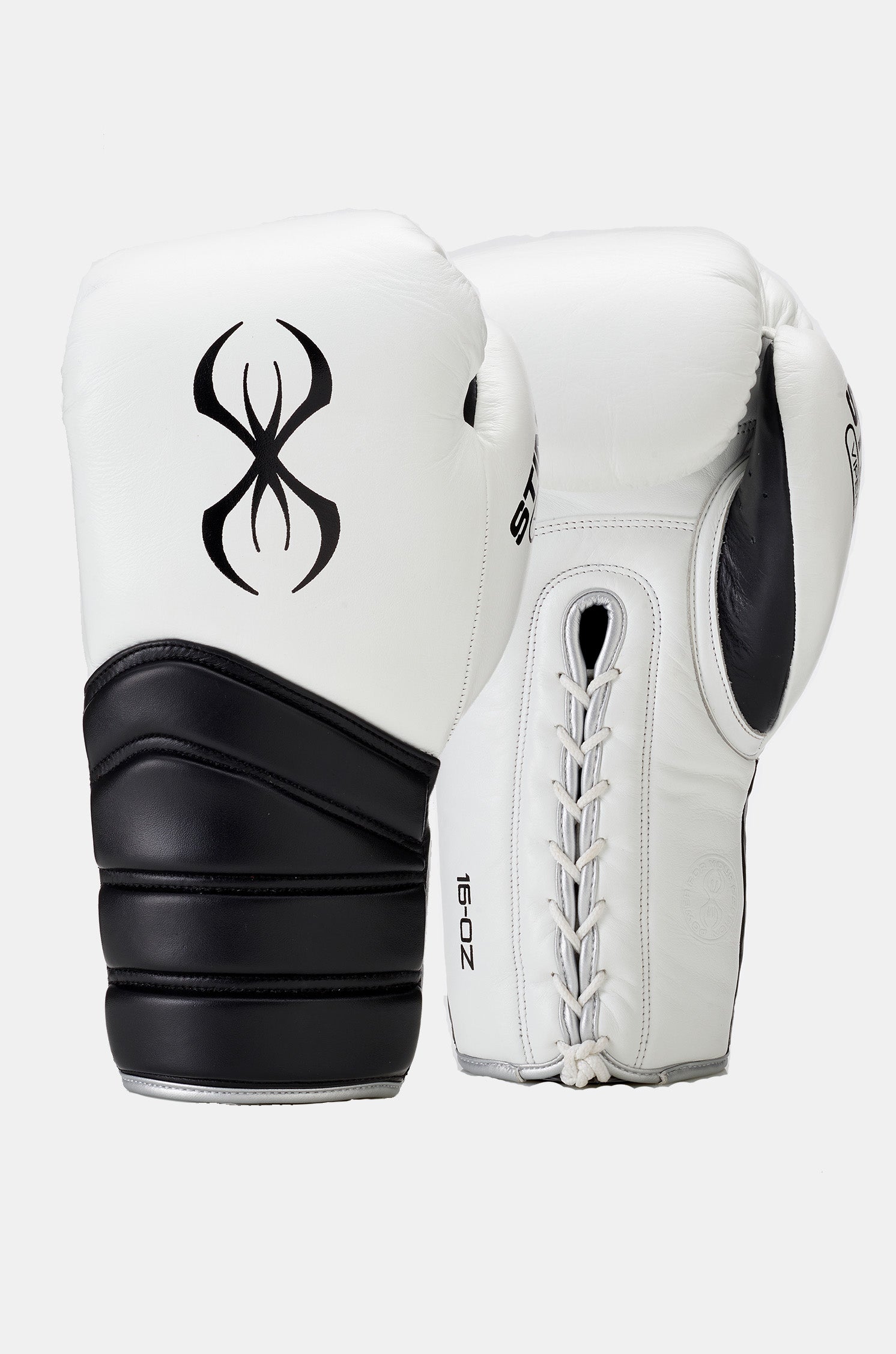 STING Viper X Lace Up Sparring Gloves -White/Black/Silver – STING