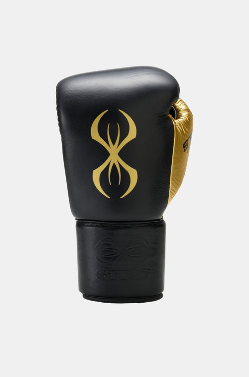 STING Evolution Fight Glove Lace Black Gold