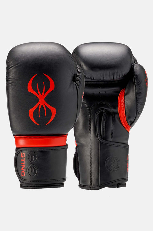STING Armapro Boxing Gloves Black Red