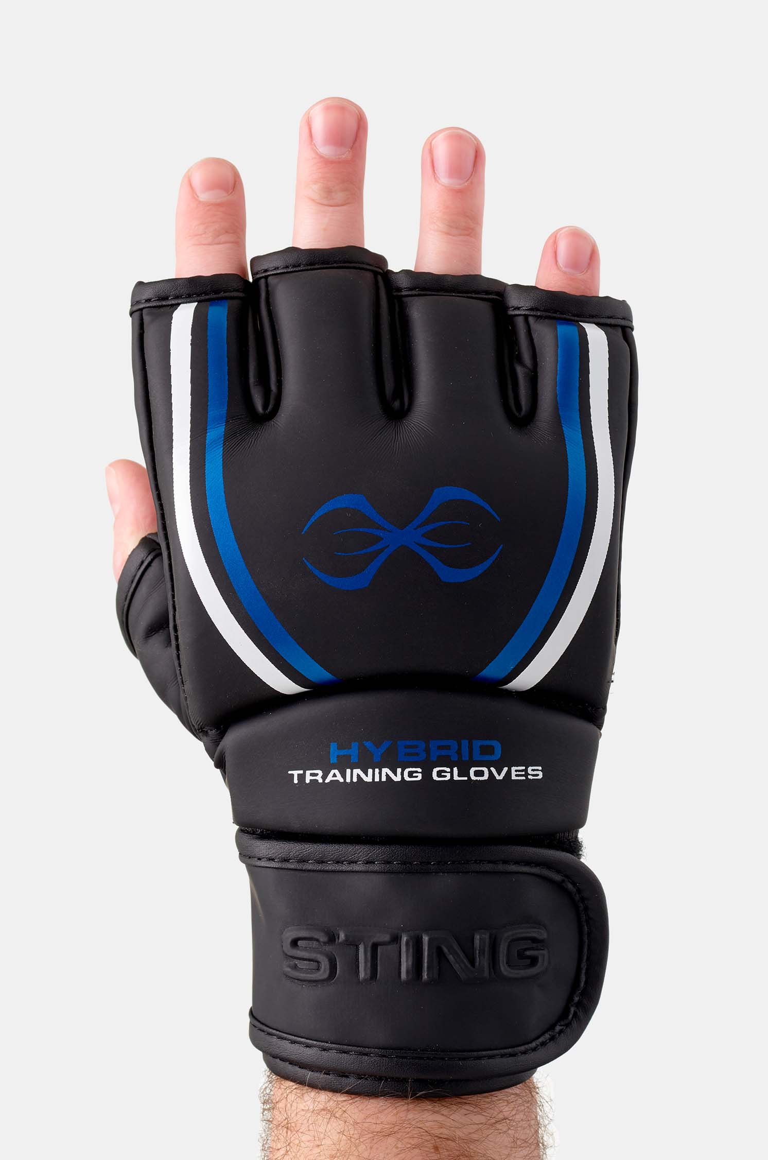 STING MMA Training Gel Hybrid Gloves-Black/Blue – STING Australiaᵀᴹ