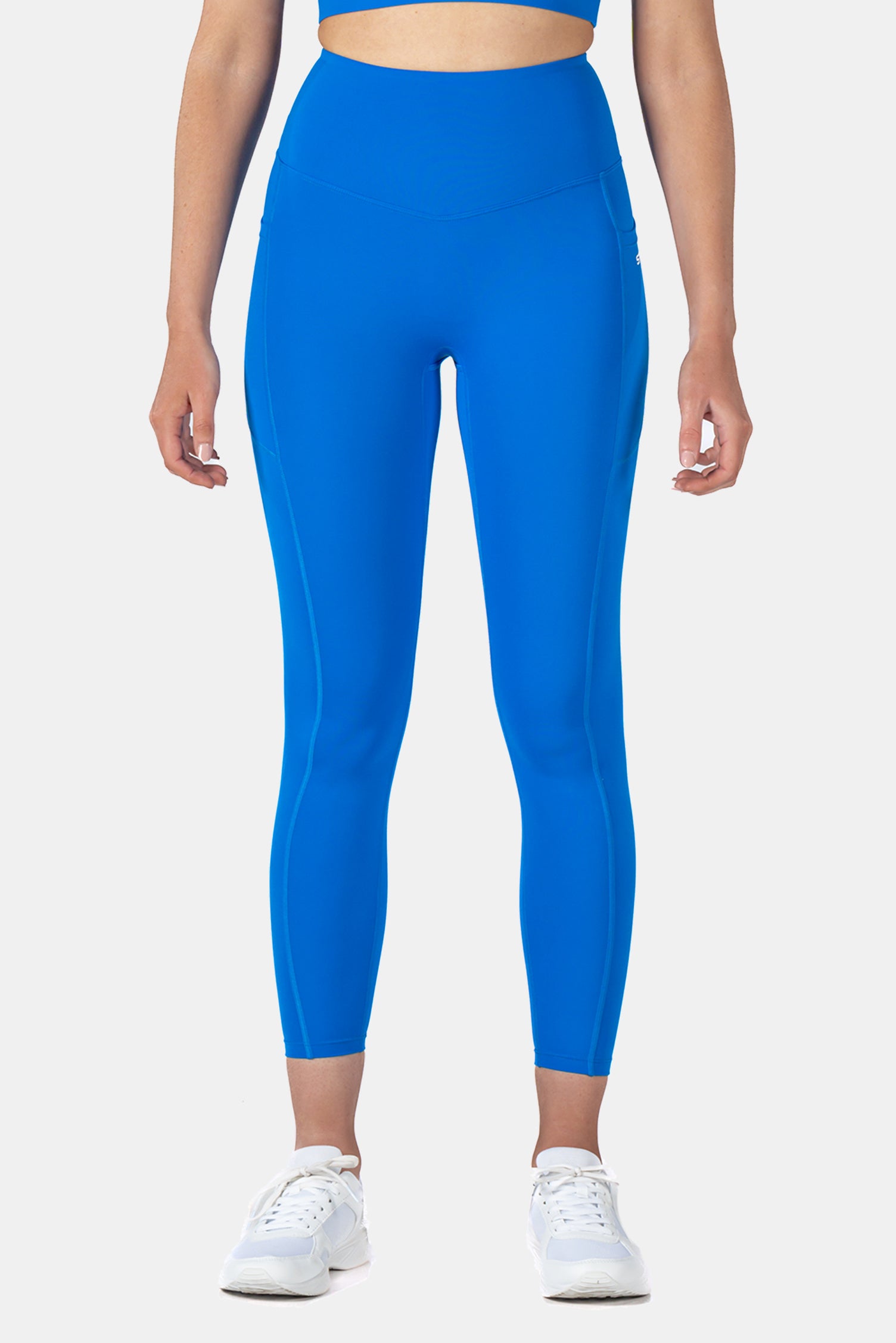 Agility High Waisted Athletic Leggings | Deep Blue