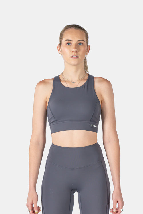 STING Aurora Envy Impact Sports Bra Charcoal Grey