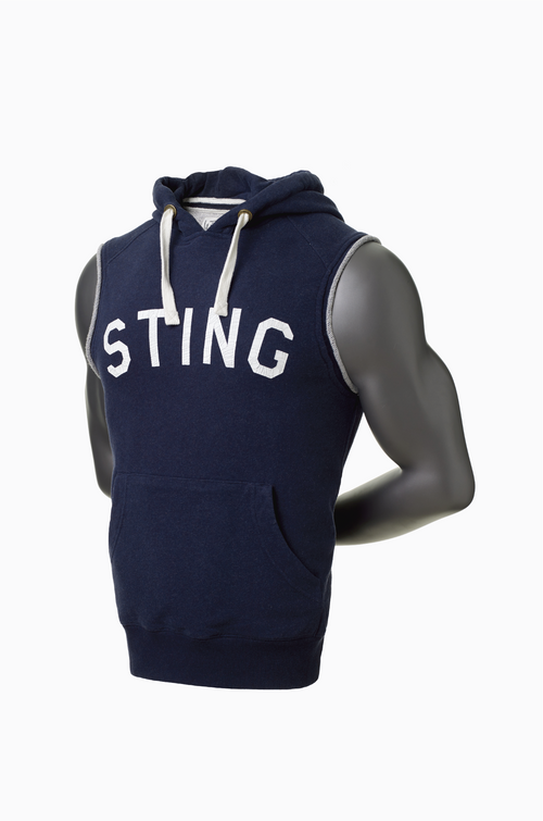 STING Pure Cut Sleeve Hoodie Navy Marl