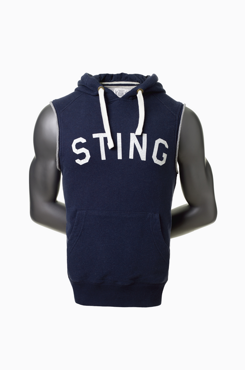 STING Pure Cut Sleeve Hoodie Navy Marl