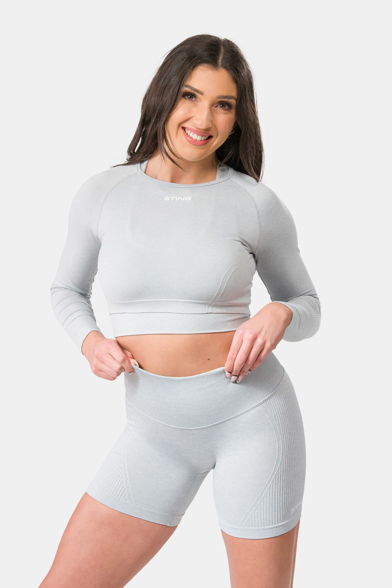 STING Allure Seamless Long Sleeve Grey Marle