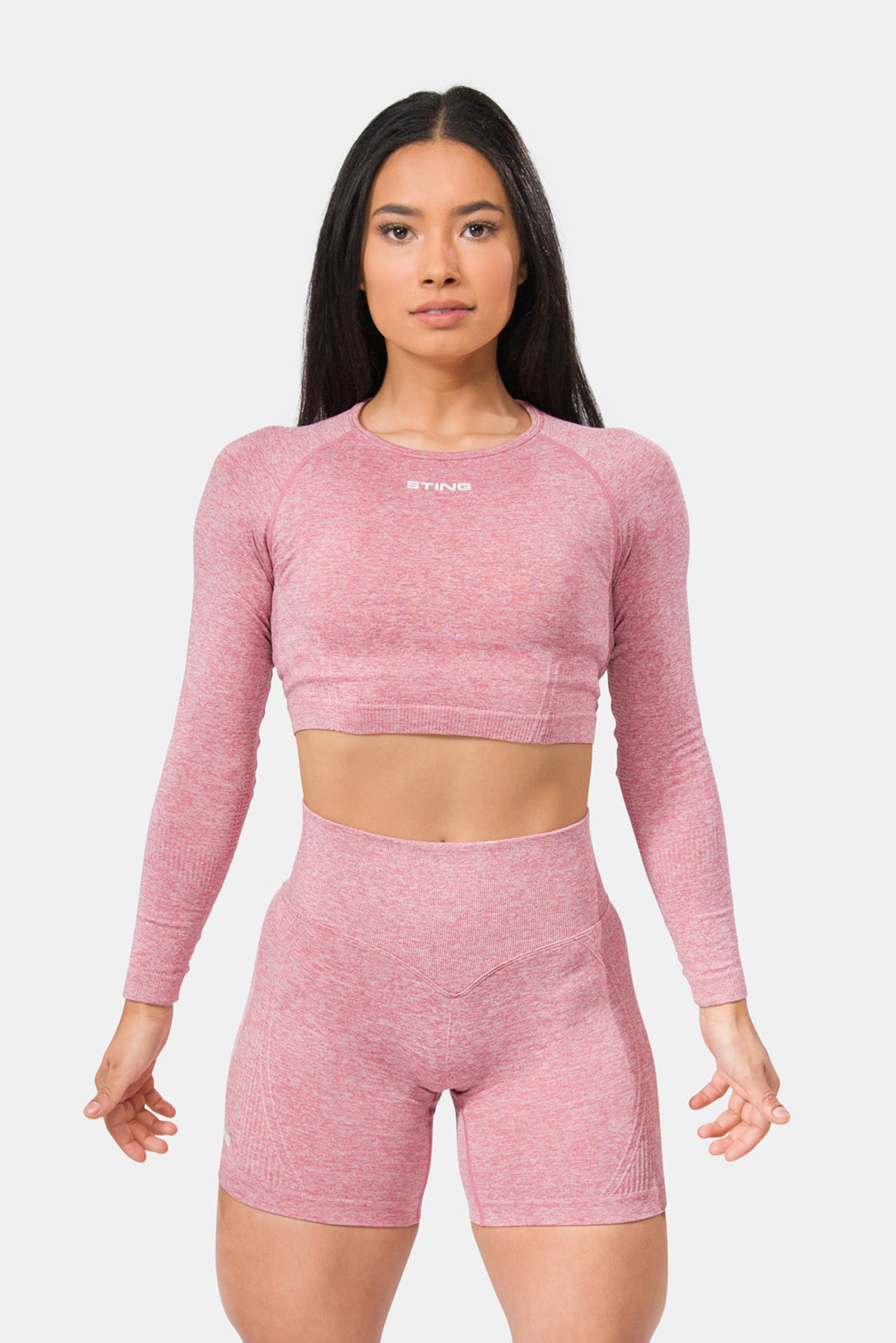 STING Allure Seamless Long Sleeve-Pink Marle – STING Australiaᵀᴹ