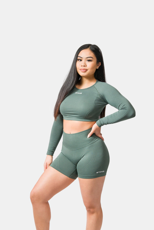 STING Allure Seamless Long Sleeve Khaki