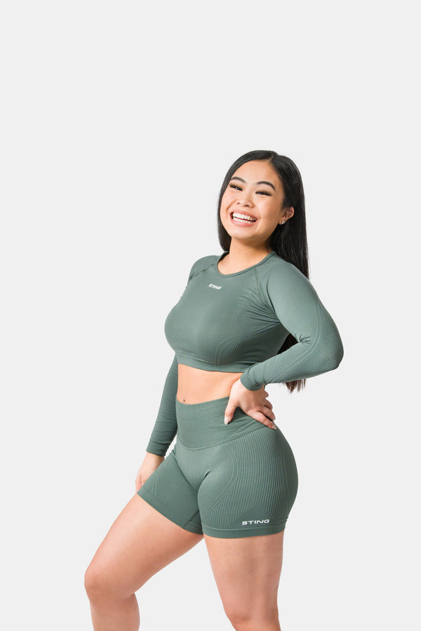 STING Allure Seamless Long Sleeve Khaki