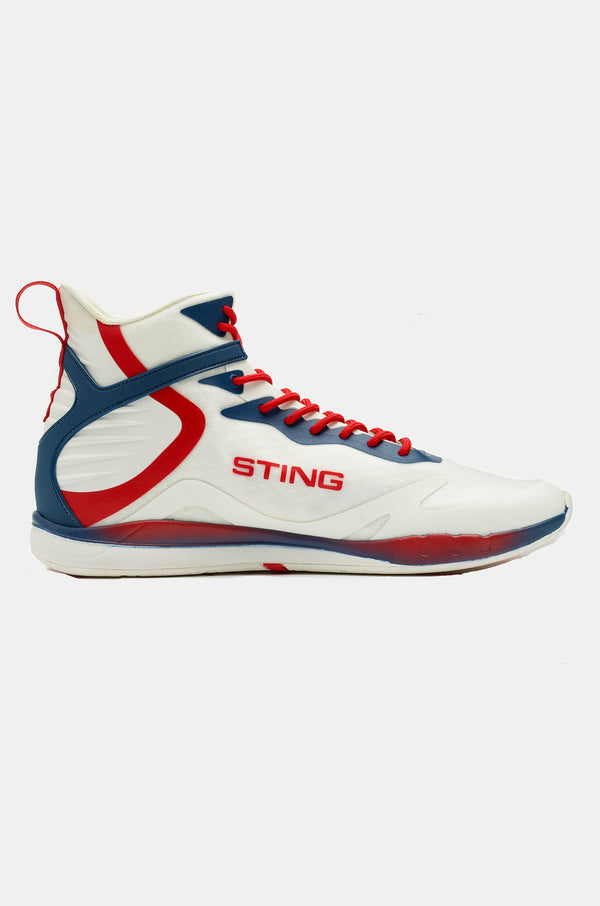 STING Viper Boxing Shoe 2 White Blue