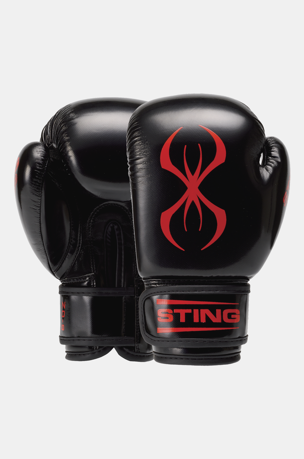 STING Arma Junior Boxing Gloves Black Red