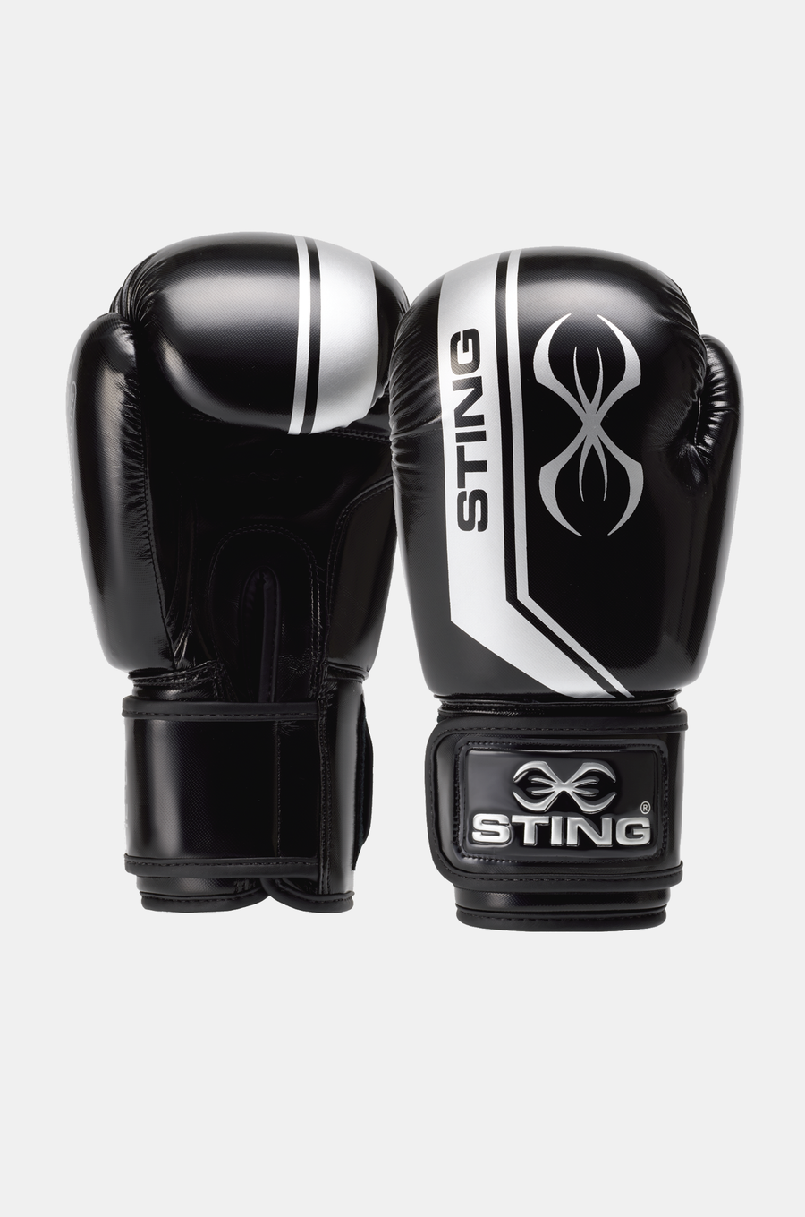 STING Armalite Boxing Gloves-Black/Silver – STING Australiaᵀᴹ - Main Image