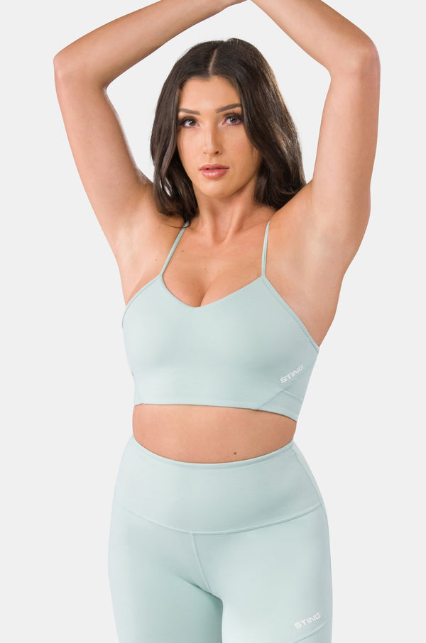 STING Aurora Coral Infinity Sports Bra Mint Green