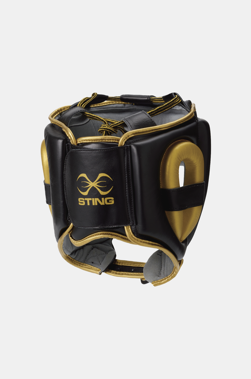 STING Viper Gel Full Face Head Guard Black Gold