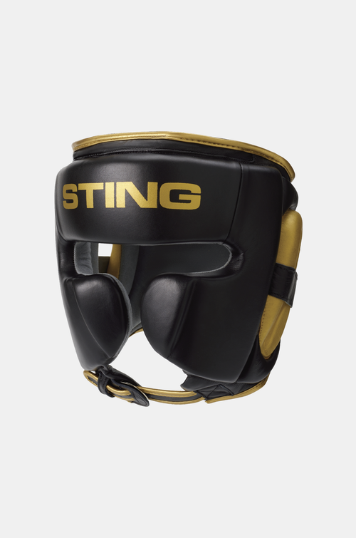 STING Viper Gel Full Face Head Guard Black Gold