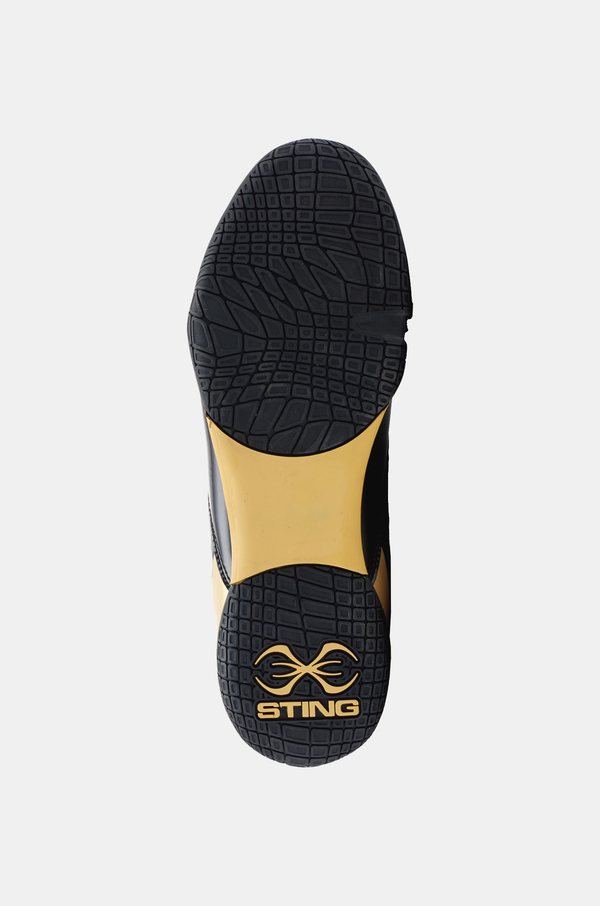 STING Viper Boxing Shoe Black Gold