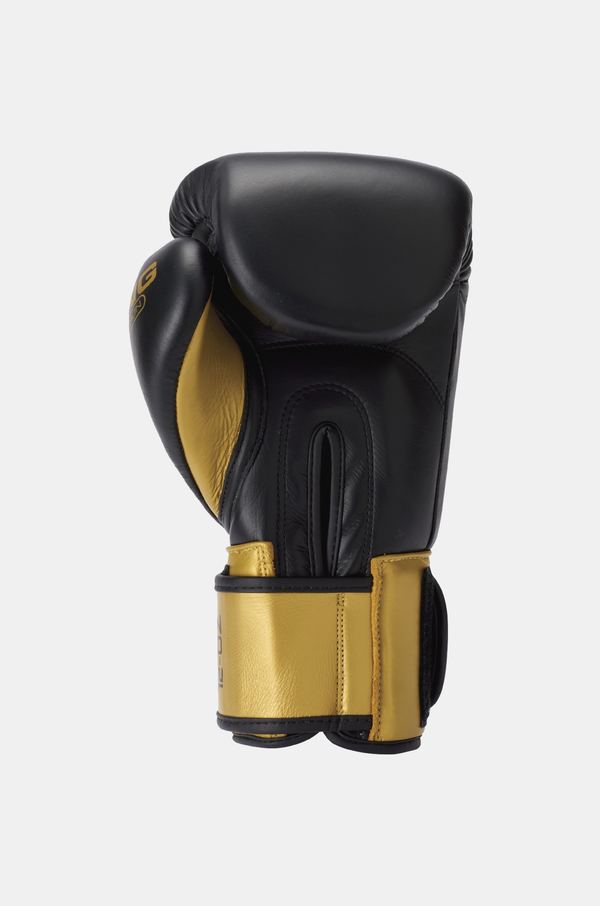 STING Evolution Velcro Boxing Gloves Black Gold