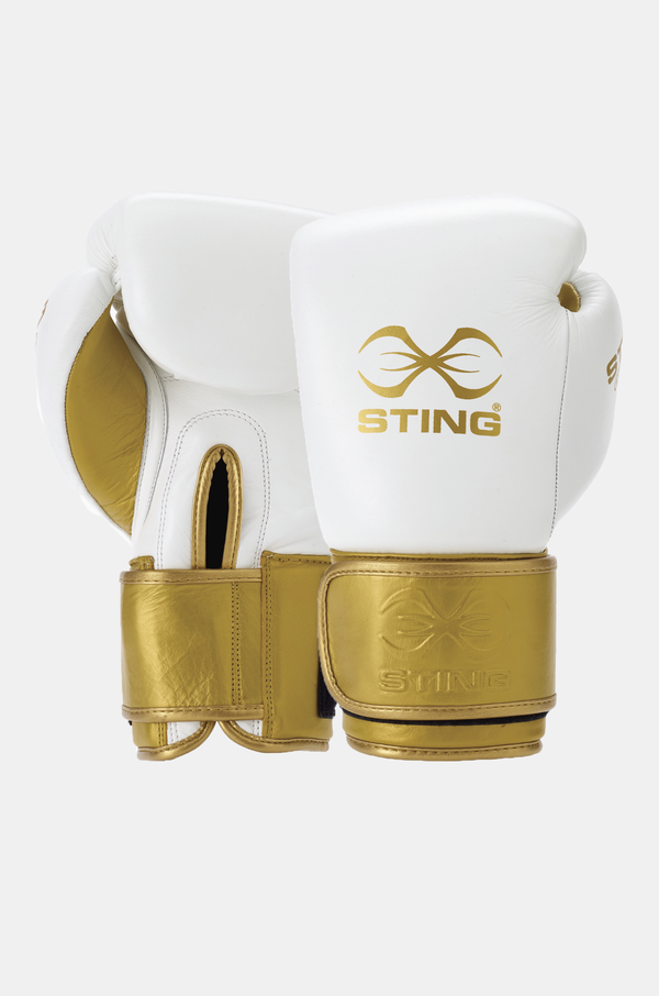 STING Evolution Fight Glove White Gold