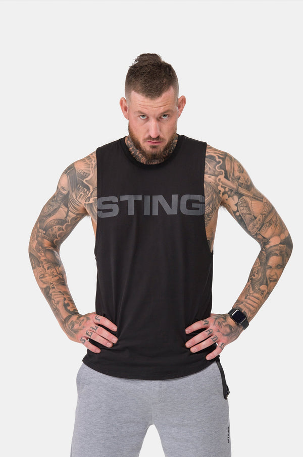 STING Mens Titan Muscle Singlet Black