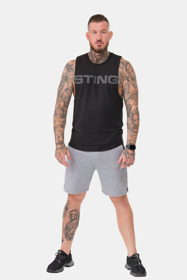 STING Mens Titan Muscle Singlet Black