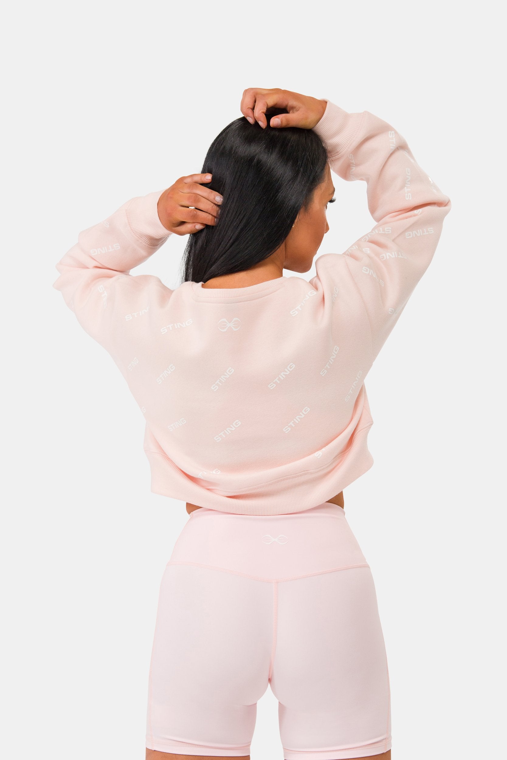 STING Womens Ultra Cropped Crew Pink