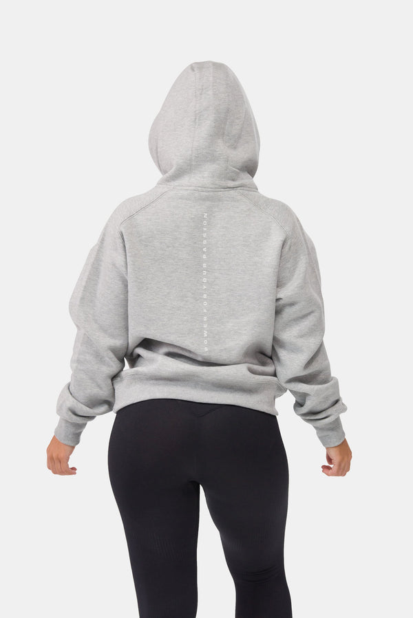 STING Womens Ultra Cropped Hoodie Grey