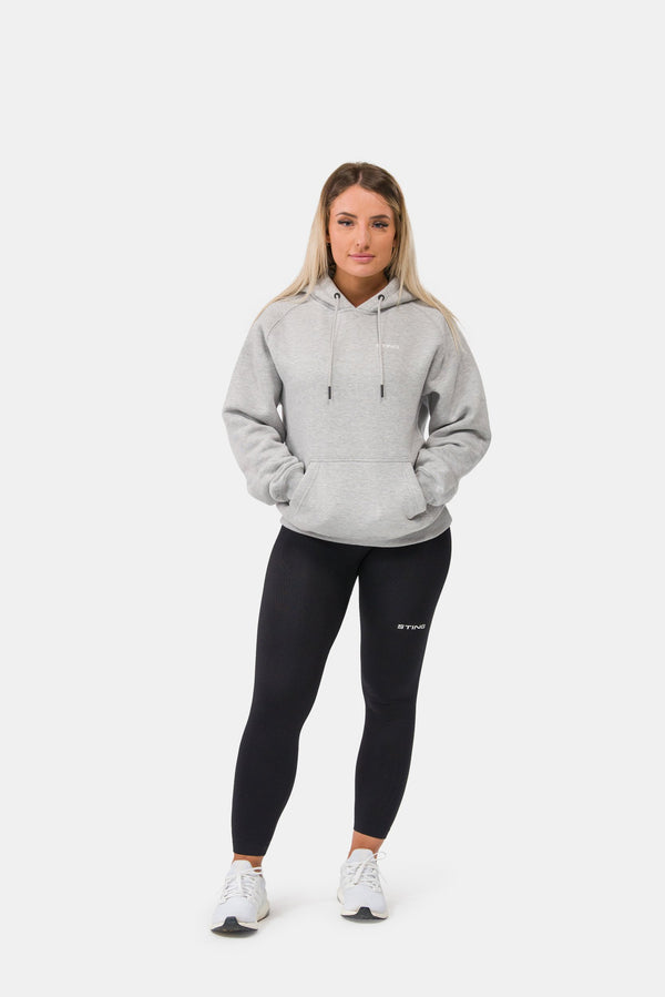 STING Womens Ultra Cropped Hoodie Grey