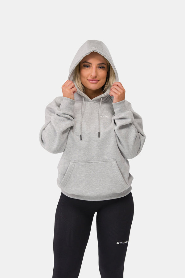 STING Womens Ultra Cropped Hoodie Grey